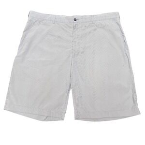 PGA TOUR Mens 38 Seersucker Golf Shorts Blue White Pinstripe Performance Stretch